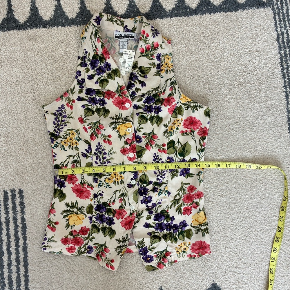 Vintage Contempo Casuals Floral Top - Picture 7 of 10